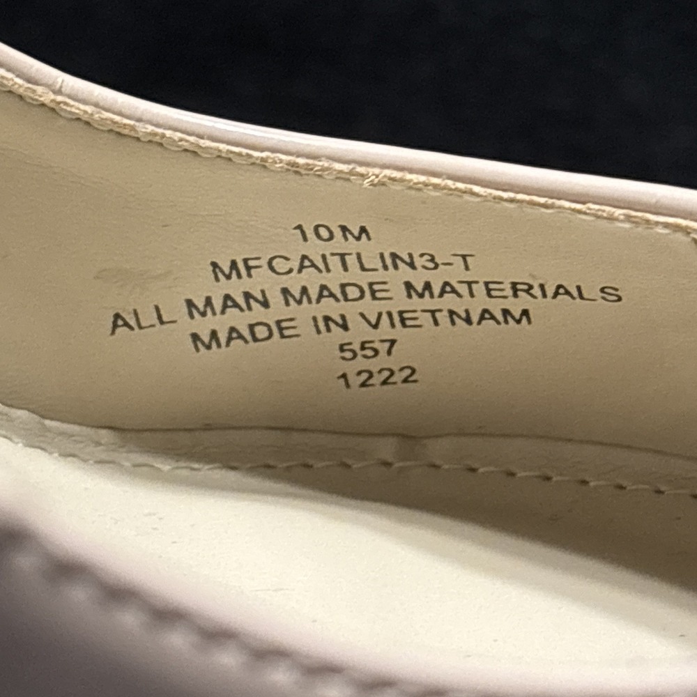 Marc Fisher Caitlin Pointed Toe Slip On Pumps Block Heels Beige Women's 10 EUC - Picture 15 of 15